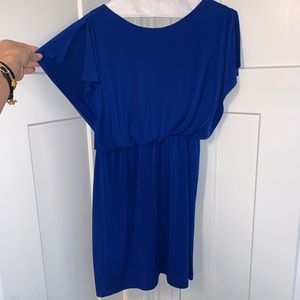 Royal blue mini dress